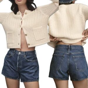 Agolde Parker Denim Shorts in Enamour